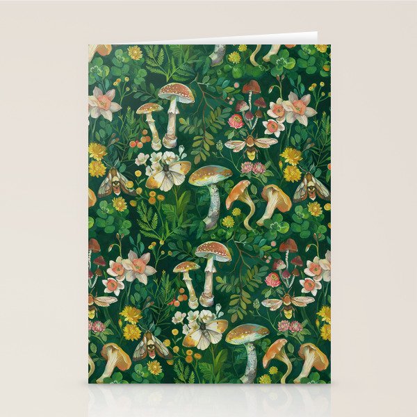 Mushrooms Dandelion Garden Stationery Card Gallery Image 2
