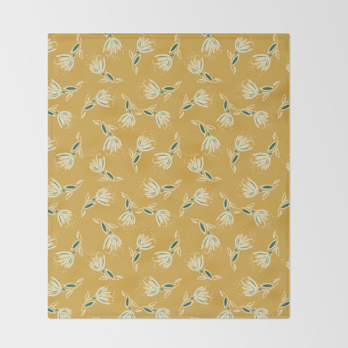 Sketchy Dandelions Throw Blanket Gallery Image 2