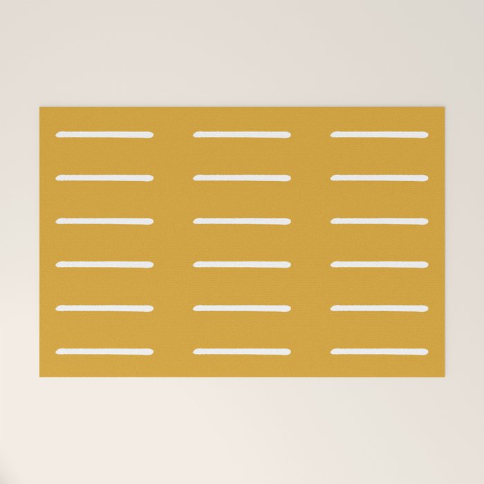 Mudcloth (Mustard Yellow) Welcome Mat Gallery Image 1
