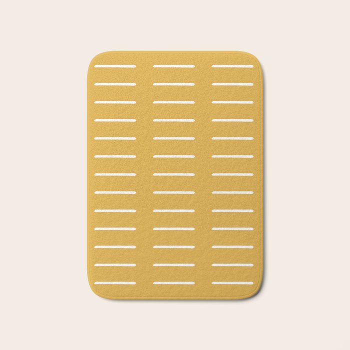 Mudcloth (Mustard Yellow) Bath Mat Gallery Image 1