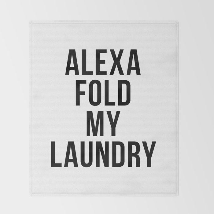 Alexa Fold My Laundry Throw Blanket Gallery Image 2