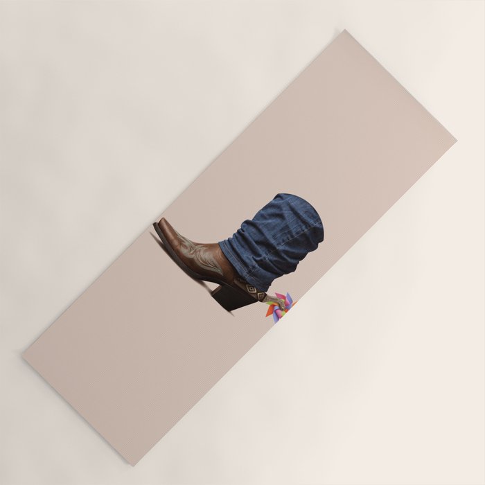 Funny Cowboy  Yoga Mat Gallery Image 1
