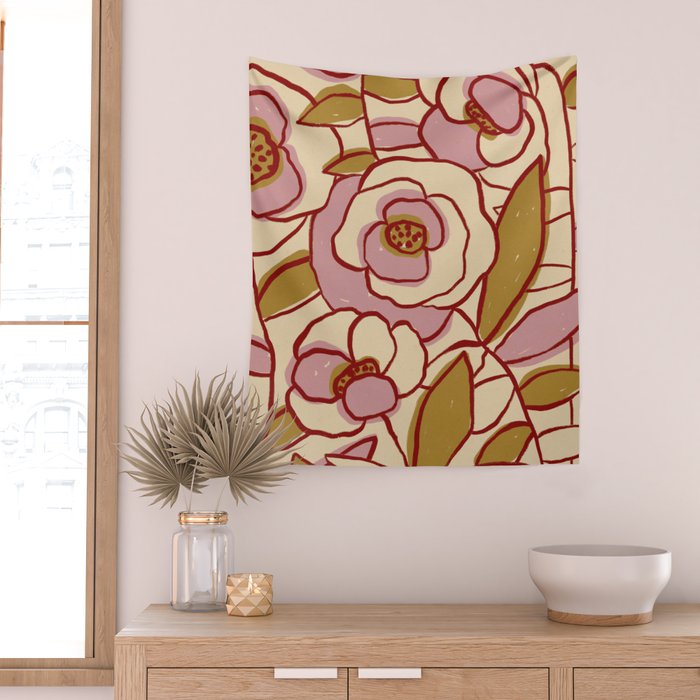 Rose Garden #2 Wall Tapestry Gallery Image 2