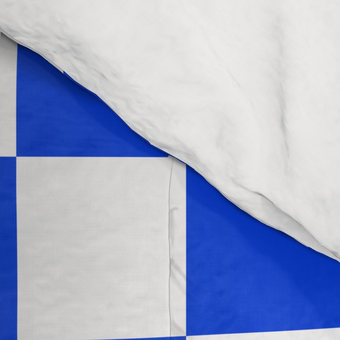 Checkerboard Check Checkered Pattern in Royal Blue and White  Comforter Gallery Image 4
