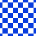 Checkerboard Check Checkered Pattern in Royal Blue and White  Coffee Mug Gallery Image 2