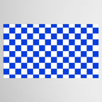 Checkerboard Check Checkered Pattern in Royal Blue and White  Tablecloth Gallery Image 2