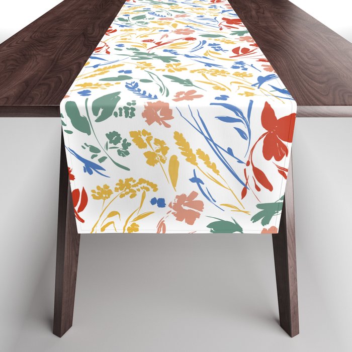 Wild colorful flowery meadow Table Runner Gallery Image 1