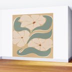 70s big flower botanical land 2 Wall Mural Gallery Image 2