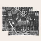 Penn Station 370 Seventh Avenue Train Station Concourse New York black and white photography - photo Placemat Gallery Image 1
