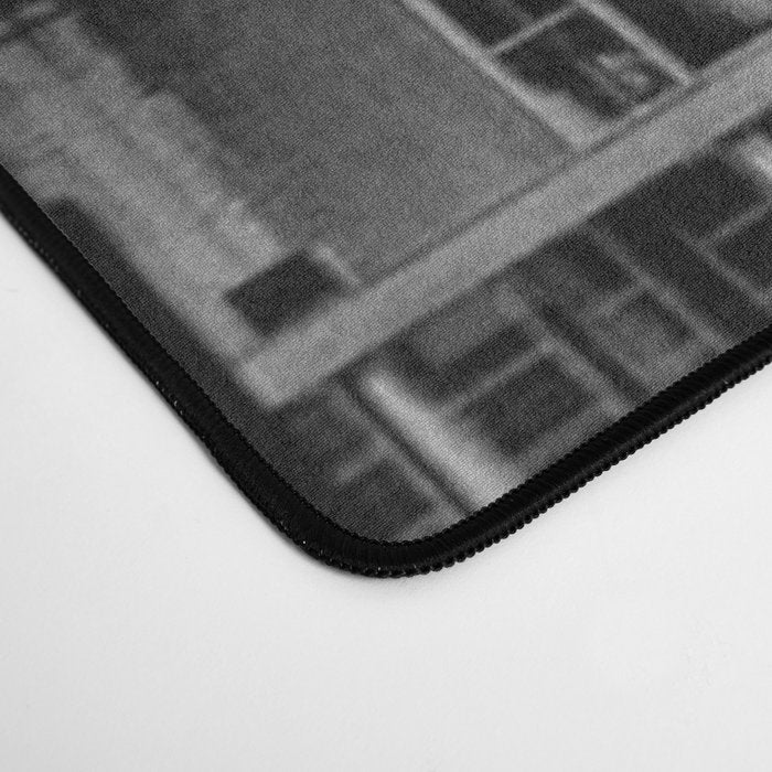 Penn Station 370 Seventh Avenue Train Station Concourse New York black and white photography - photo Desk Mat Gallery Image 4