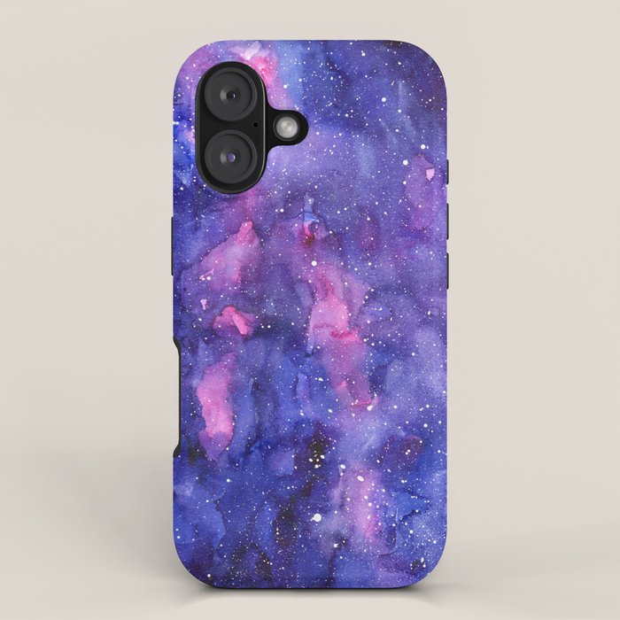 Galaxy Pattern Watercolor iPhone Case Gallery Image 1