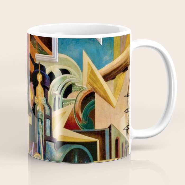 Classical Masterpiece - Instruments of Power - Train, Airplane, Steam by Thomas Hart Benton Coffee Mug Gallery Image 1