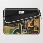 Classical Masterpiece - Instruments of Power - Train, Airplane, Steam by Thomas Hart Benton Laptop Sleeve Gallery Image 2