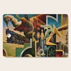 Classical Masterpiece - Instruments of Power - Train, Airplane, Steam by Thomas Hart Benton Cutting Board Gallery Image 1