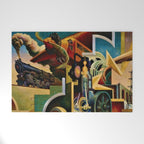 Classical Masterpiece - Instruments of Power - Train, Airplane, Steam by Thomas Hart Benton Welcome Mat Gallery Image 1