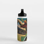 Classical Masterpiece - Instruments of Power - Train, Airplane, Steam by Thomas Hart Benton Water Bottle Gallery Image 3