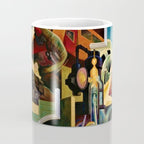 Classical Masterpiece - Instruments of Power - Train, Airplane, Steam by Thomas Hart Benton Coffee Mug Gallery Image 4