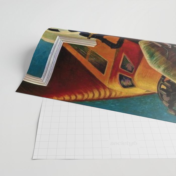 Classical Masterpiece - Instruments of Power - Train, Airplane, Steam by Thomas Hart Benton Wrapping Paper Gallery Image 2