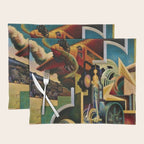 Classical Masterpiece - Instruments of Power - Train, Airplane, Steam by Thomas Hart Benton Placemat Gallery Image 1
