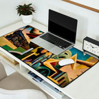 Classical Masterpiece - Instruments of Power - Train, Airplane, Steam by Thomas Hart Benton Desk Mat Gallery Image 2