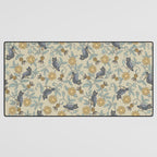 Tudor Owls in Grey Desk Mat Gallery Image 3