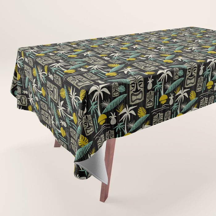 Island Tiki - Black Tablecloth Gallery Image 1