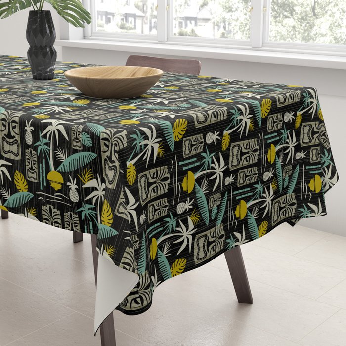 Island Tiki - Black Tablecloth Gallery Image 3