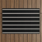 Minimal Triangles - Black & White II Outdoor Rug Gallery Image 1
