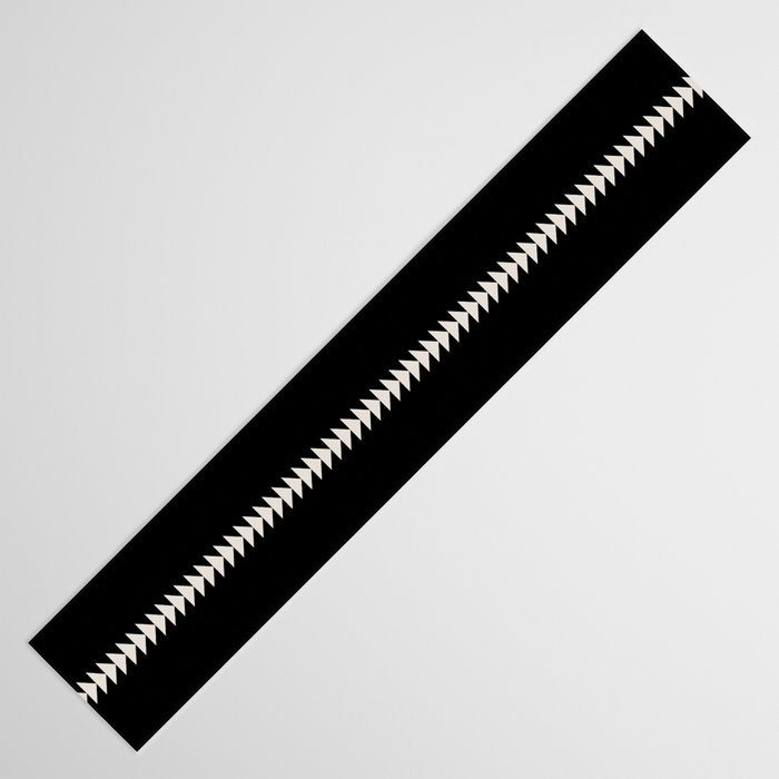 Minimal Triangles - Black & White II Table Runner Gallery Image 3