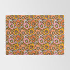 Vintage Pansy Print Rug Gallery Image 2