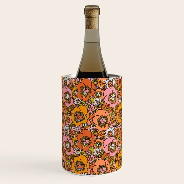 Vintage Pansy Print Wine Chiller Gallery Image 1