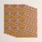 Vintage Pansy Print Wrapping Paper Gallery Image 3
