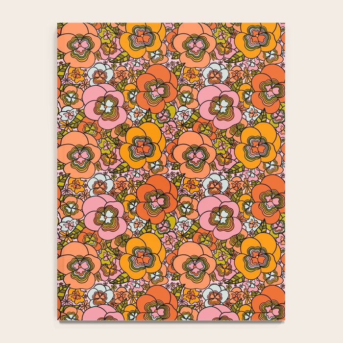 Vintage Pansy Print Notebook Gallery Image 4