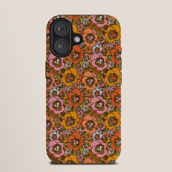 Vintage Pansy Print iPhone Case Gallery Image 9