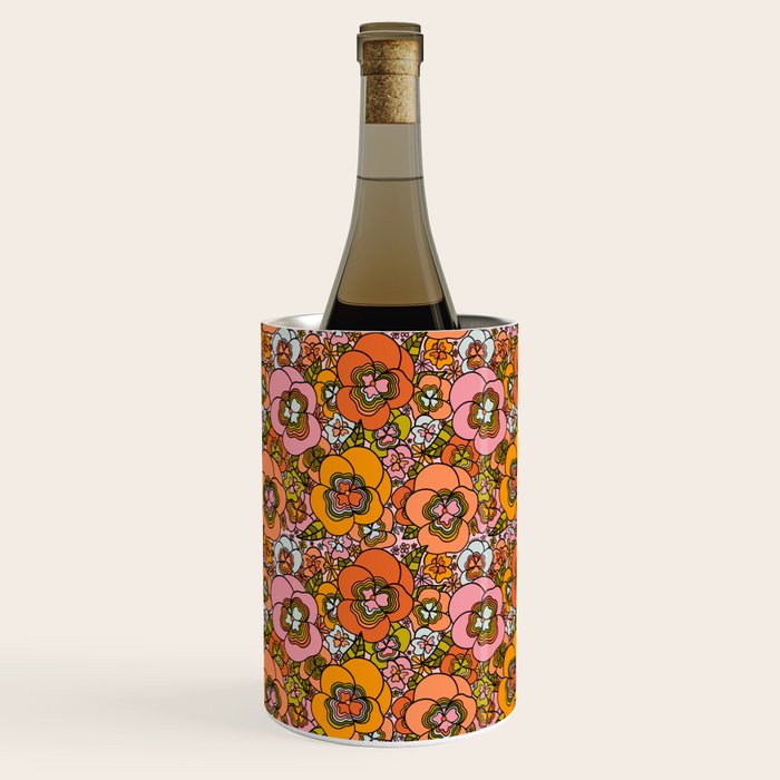 Vintage Pansy Print Wine Chiller Gallery Image 2