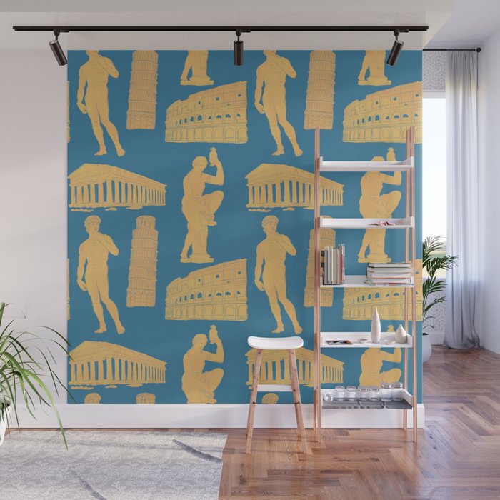 Roman Architecture Ancient Monuments and Italian Statues Wall Mural Gallery Image 1