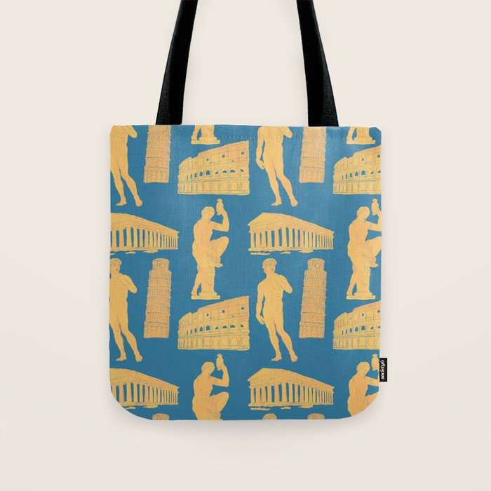 Roman Architecture Ancient Monuments and Italian Statues Tote Bag Gallery Image 1