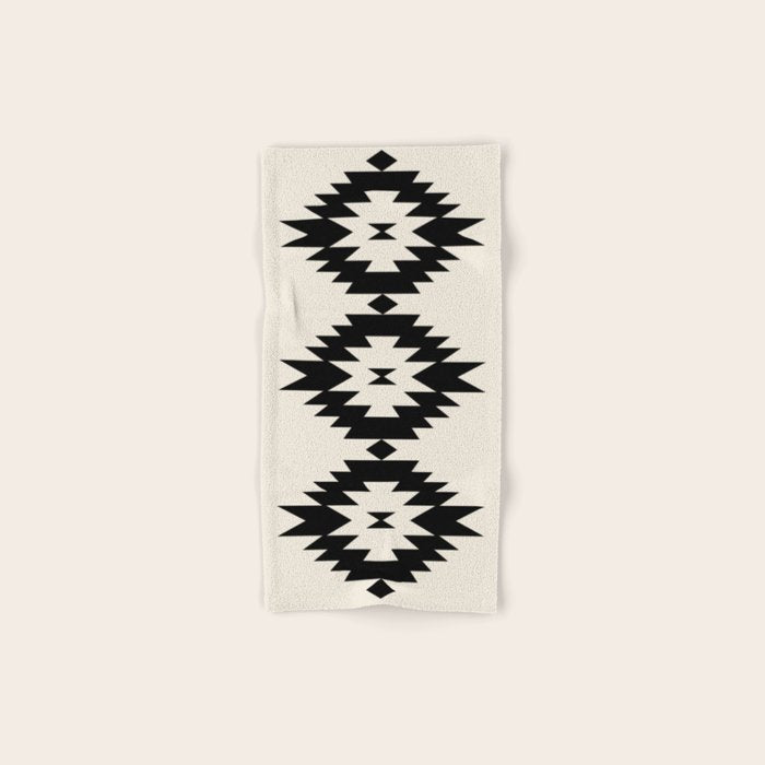 Southwestern Minimalism - Black Neutral Beige Towels Gallery Image 1