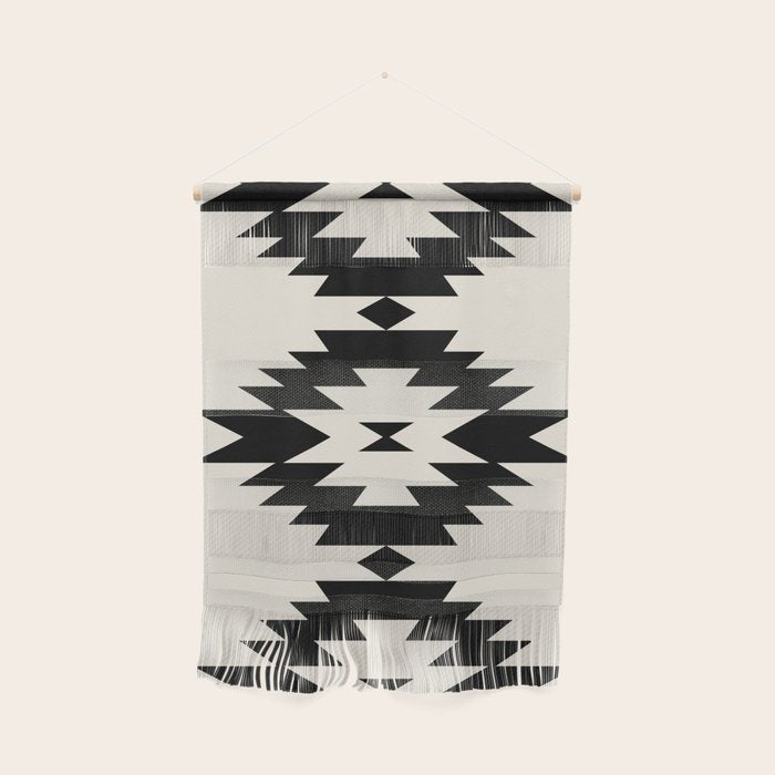 Southwestern Minimalism - Black Neutral Beige Wall Hanging Gallery Image 1