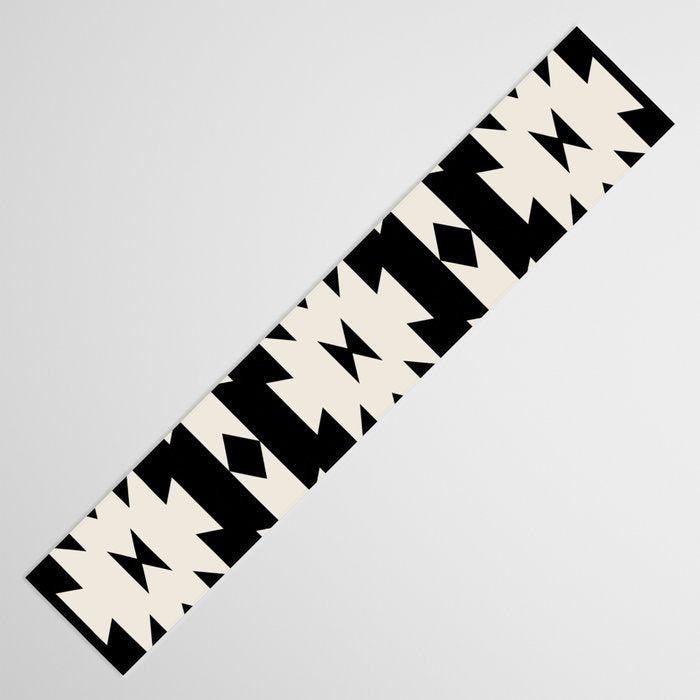 Southwestern Minimalism - Black Neutral Beige Table Runner Gallery Image 3