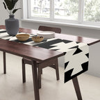 Southwestern Minimalism - Black Neutral Beige Table Runner Gallery Image 2