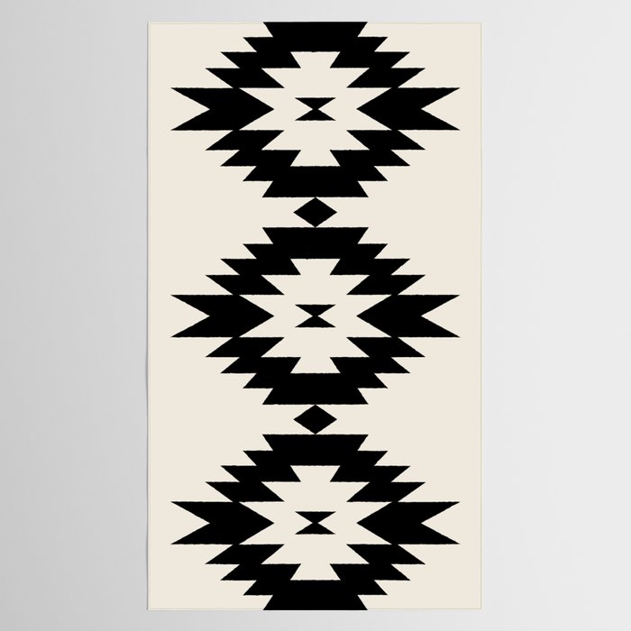 Southwestern Minimalism - Black Neutral Beige Tablecloth Gallery Image 2