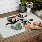 Black Swans Outdoor Rug Gallery Image 2