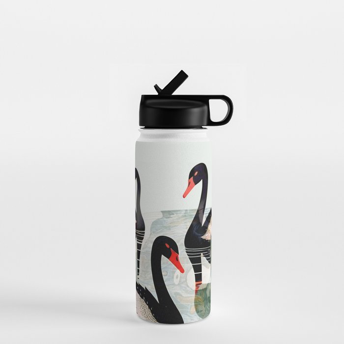 Black Swans Water Bottle Gallery Image 1