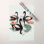 Black Swans Wrapping Paper Gallery Image 1