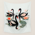 Black Swans Wall Tapestry Gallery Image 4