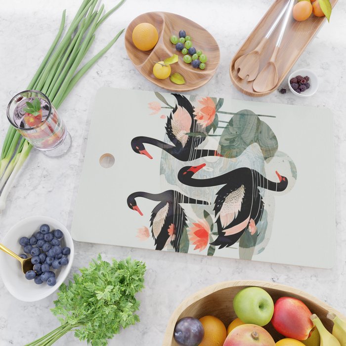 Black Swans Cutting Board Gallery Image 2