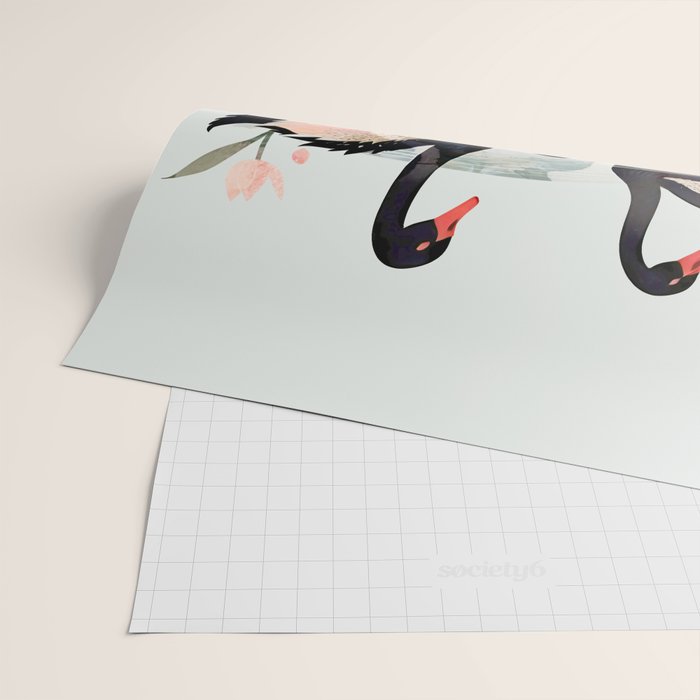 Black Swans Wrapping Paper Gallery Image 2