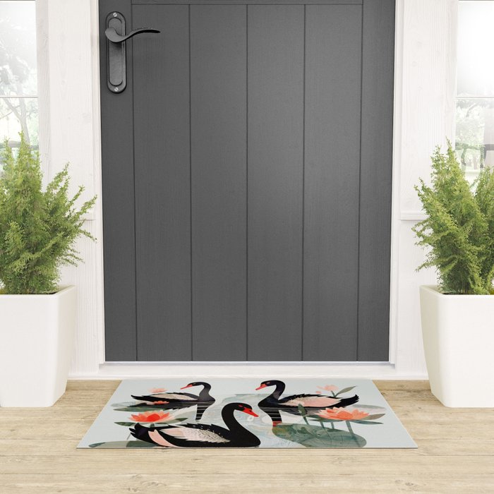 Black Swans Welcome Mat Gallery Image 3