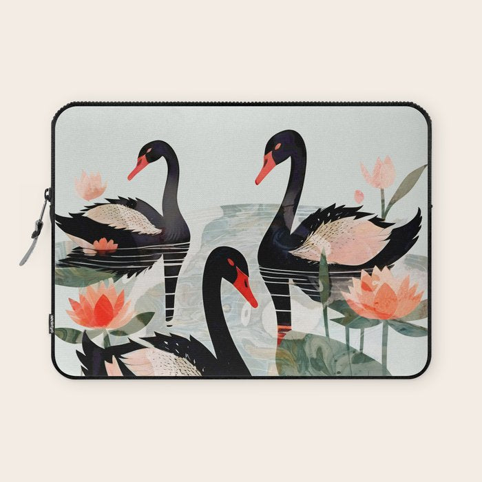 Black Swans Laptop Sleeve Gallery Image 1
